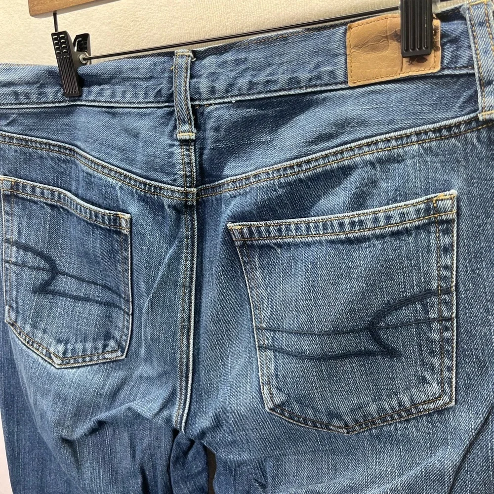 American Eagle Vintage Hi-Rise Jeans Womens 8 Blue Denim Faded 90s Y2K 2195 - Picture 8 of 9